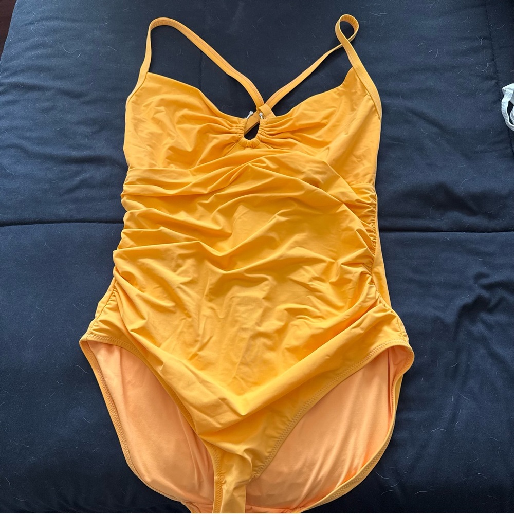 Elegant Yellow Women's One Piece Swimsuit
